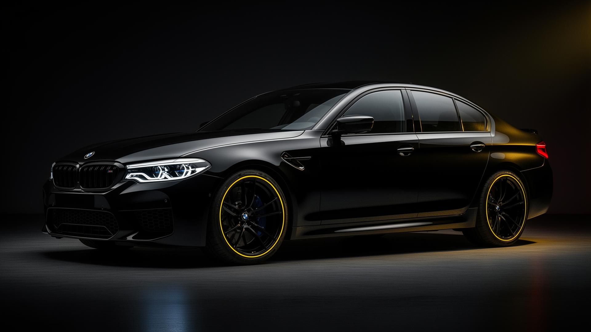 Premium schwarzer Sportwagen